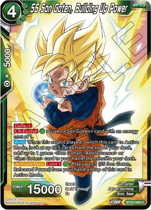 SS Son Goten, Building Up Power (BT22-069) [Critical Blow] - for just $0.10! 
