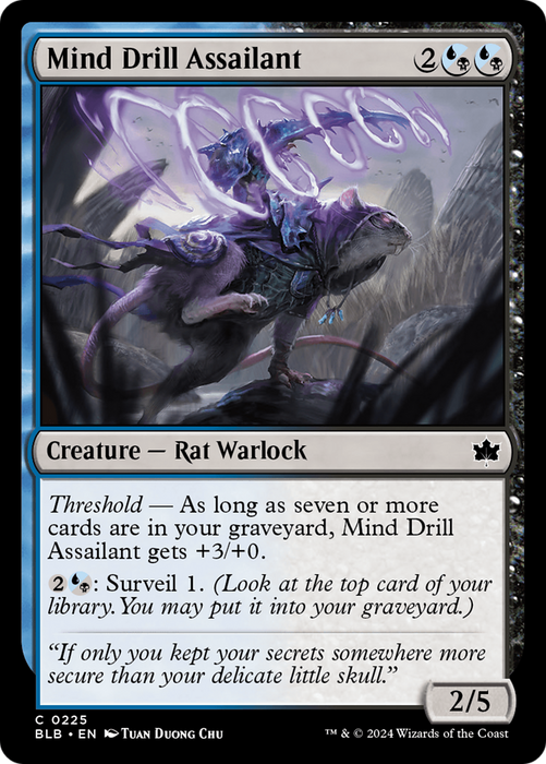 Mind Drill Assailant (BLB-225) - Bloomburrow - for just $0.04! 