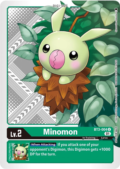 Minomon [BT3-004] (Winner Pack Xros Encounter) [Release Special Booster Promos] - Just $0.10! Shop now at Retro Gaming of Denver