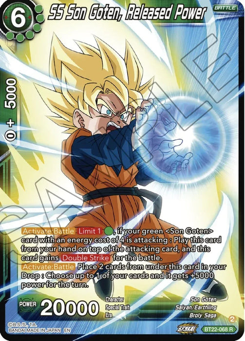SS Son Goten, Released Power (BT22-068) [Critical Blow] - for just $0.10! 