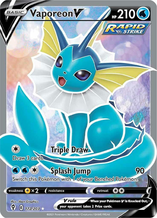 Vaporeon V (172/203) [Sword & Shield: Evolving Skies] - for just $11.15! 