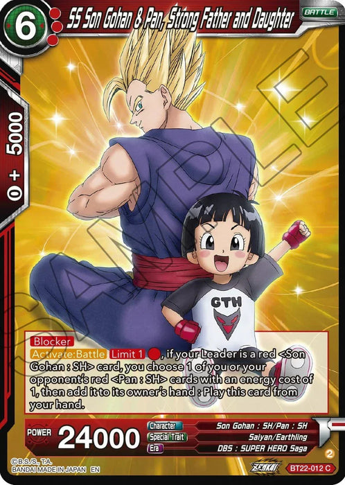 SS Son Gohan & Pan, Strong Father and Daughter (BT22-012) [Critical Blow] - for just $0.10! 