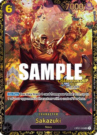 Sakazuki (Championship 2023) (OP02-099) - One Piece Promotion Cards Foil - for just $900! 