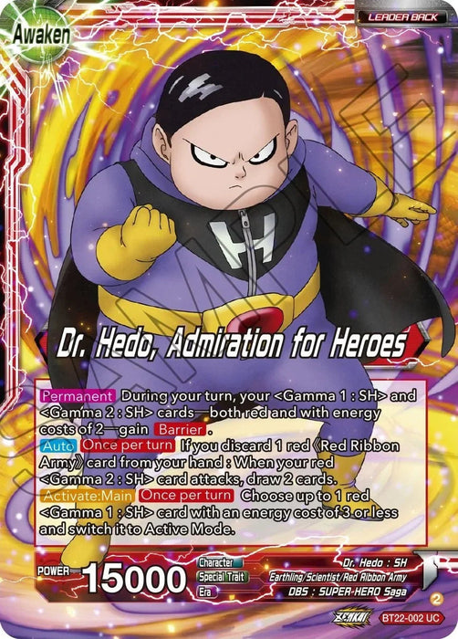 Dr. Hedo // Dr Hedo, Admiration for Heroes (BT22-002) [Critical Blow] - for just $0.10! 