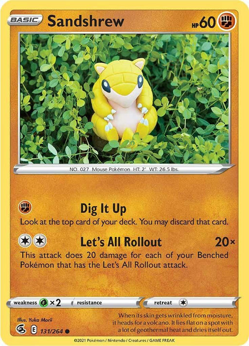 Sandshrew (131/264) [Sword & Shield: Fusion Strike] - for just $0.15! 