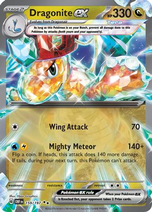 Dragonite ex 159/197 - SV03 Obsidian Flames Holofoil - for just $0.71! 
