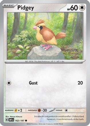 Pidgey 162/197 - SV03 Obsidian Flames - for just $0.05! 