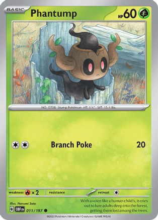 Phantump 011/197 - SV03 Obsidian Flames - for just $0.05! 