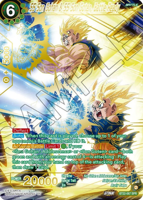 SS Son Gohan & SS Son Goten, Battle Ready (SPR) (BT22-067) [Critical Blow] - for just $3.65! 