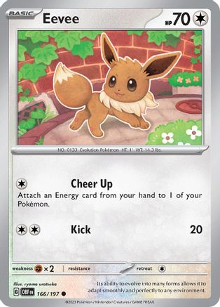 Eevee 166/197 - SV03 Obsidian Flames - for just $0.15! 