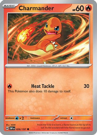 Charmander 026/197 - SV03 Obsidian Flames - for just $0.05! 