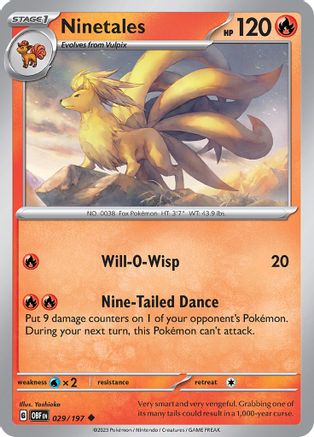 Ninetales 029/197 - SV03 Obsidian Flames - for just $0.12! 