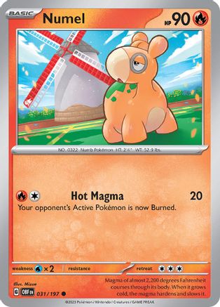 Numel 031/197 - SV03 Obsidian Flames - for just $0.05! 