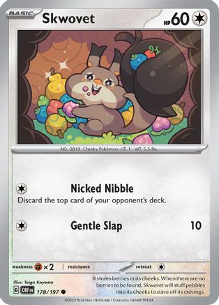 Skwovet 178/197 - SV03 Obsidian Flames - for just $0.05! 