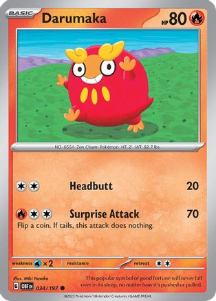 Darumaka 034/197 - SV03 Obsidian Flames - for just $0.05! 