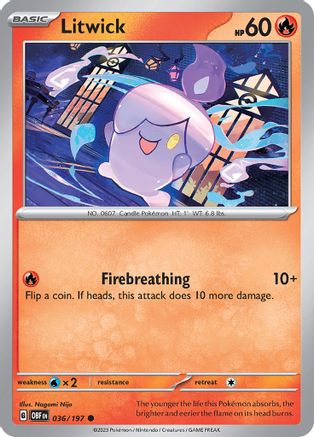Litwick 036/197 - SV03 Obsidian Flames - for just $0.05! 