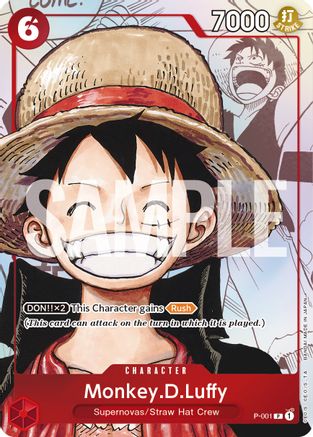 Monkey.D.Luffy (Alternate Art) (P-001) - One Piece Promotion Cards Foil - for just $105.75! 