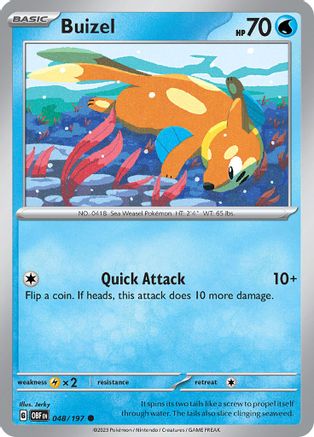 Buizel 048/197 - SV03 Obsidian Flames - for just $0.05! 