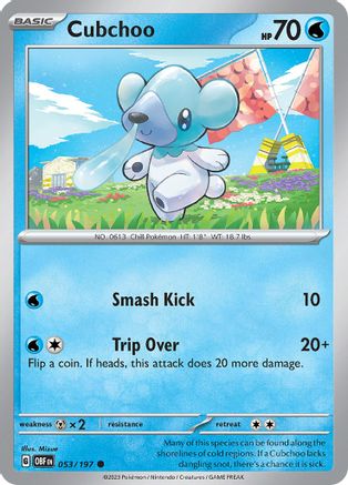 Cubchoo 053/197 - SV03 Obsidian Flames - for just $0.05! 