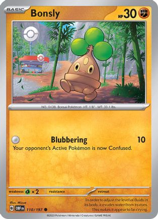 Bonsly 110/197 - SV03 Obsidian Flames - for just $0.08! 