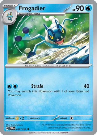 Frogadier 057/197 - SV03 Obsidian Flames - for just $0.05! 