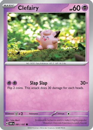 Clefairy 081/197 - SV03 Obsidian Flames - for just $0.08! 
