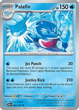 Palafin 062/197 - SV03 Obsidian Flames Holofoil - for just $0.05! 