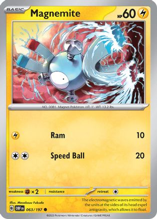 Magnemite 063/197 - SV03 Obsidian Flames - for just $0.03! 