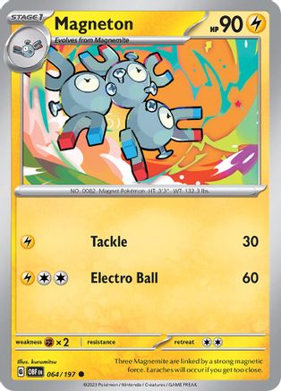 Magneton 064/197 - SV03 Obsidian Flames - for just $0.05! 