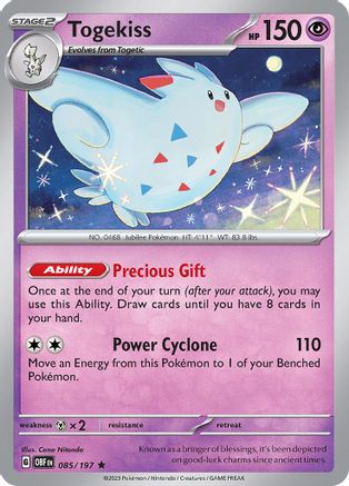 Togekiss 085/197 - SV03 Obsidian Flames - for just $0.30! 