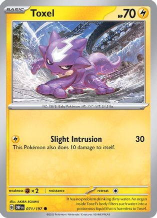 Toxel 071/197 - SV03 Obsidian Flames - for just $0.05! 