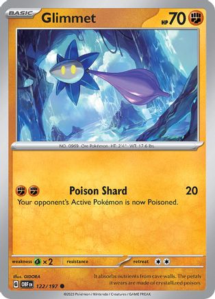 Glimmet 122/197 - SV03 Obsidian Flames - for just $0.05! 