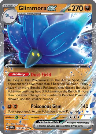 Glimmora ex 123/197 - SV03 Obsidian Flames Holofoil - for just $0.44! 