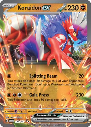 Koraidon ex 124/197 - SV03 Obsidian Flames Holofoil - for just $0.38! 