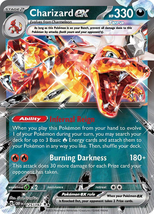 Charizard ex (125/197) [Scarlet & Violet: Obsidian Flames] - for just $1.80! 
