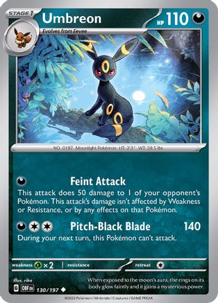 Umbreon 130/197 - SV03 Obsidian Flames - for just $0.14! 