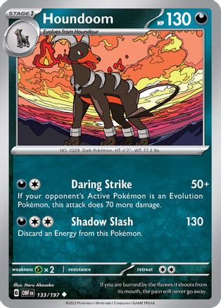 Houndoom 133/197 - SV03 Obsidian Flames - for just $0.08! 