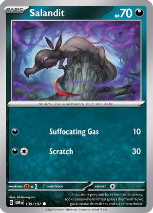 Salandit 139/197 - SV03 Obsidian Flames - for just $0.05! 