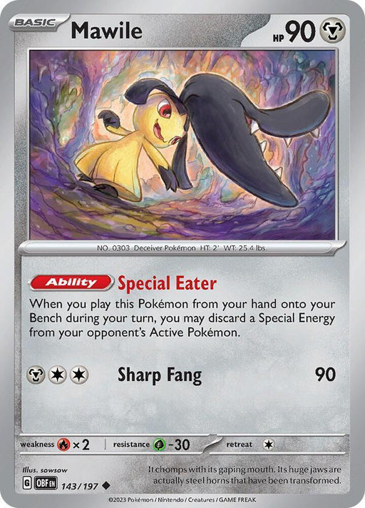 Mawile (143/197) [Scarlet & Violet: Obsidian Flames] - for just $0.10! 