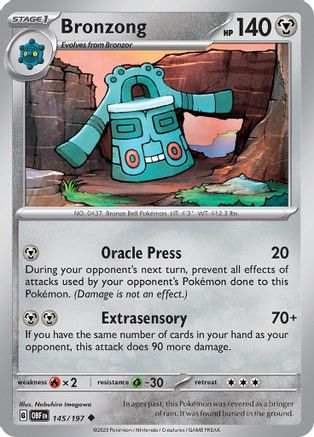 Bronzong 145/197 - SV03 Obsidian Flames - for just $0.04! 