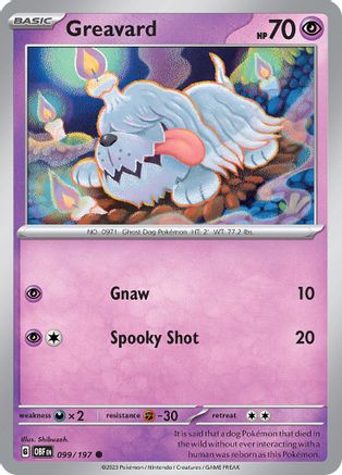 Greavard 099/197 - SV03 Obsidian Flames - for just $0.08! 