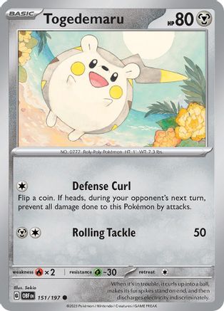 Togedemaru 151/197 - SV03 Obsidian Flames - for just $0.05! 