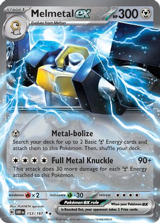 Melmetal ex 153/197 - SV03 Obsidian Flames Holofoil - for just $0.45! 