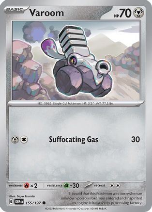 Varoom 155/197 - SV03 Obsidian Flames - for just $0.05! 
