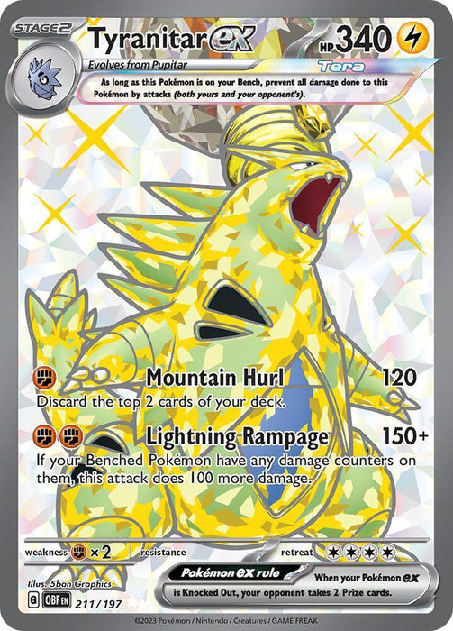 Tyranitar ex (211/197) [Scarlet & Violet: Obsidian Flames] - for just $2.40! 