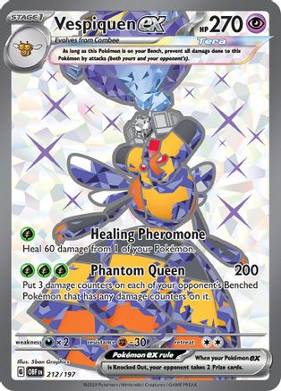 Vespiquen ex 212/197 - SV03 Obsidian Flames Holofoil - for just $0.95! 