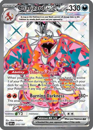 Charizard ex 215/197 - SV03 Obsidian Flames Holofoil - for just $9.19! 