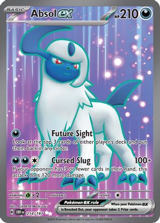 Absol ex 214/197 - SV03 Obsidian Flames Holofoil - for just $1.18! 