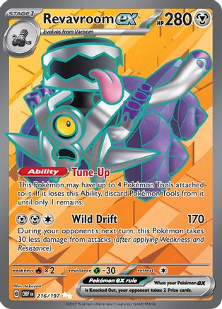 Revavroom ex 216/197 - SV03 Obsidian Flames Holofoil - for just $0.50! 