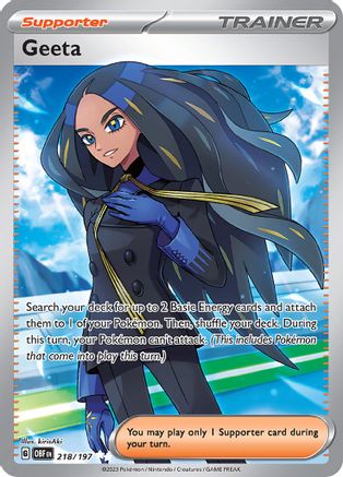 Geeta 218/197 - SV03 Obsidian Flames Holofoil - for just $0.81! 